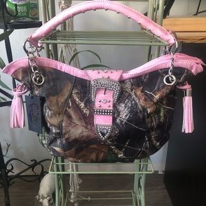 Pink Camo Shoulder Bag